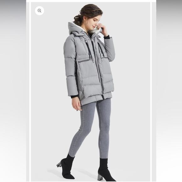 OROLAY 092 Universe Classics Women's Thickened Down Jacket Gray Size Large New - Picture 1 of 9